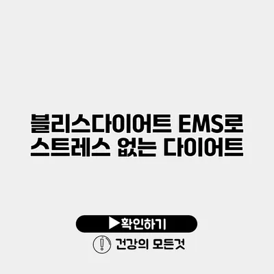 블리스다이어트 EMS로 스트레스 없는 다이어트