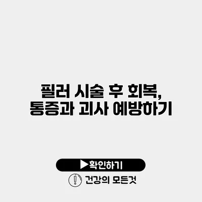 필러 시술 후 회복, 통증과 괴사 예방하기