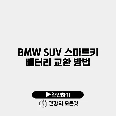 BMW SUV 스마트키 배터리 교환 방법
