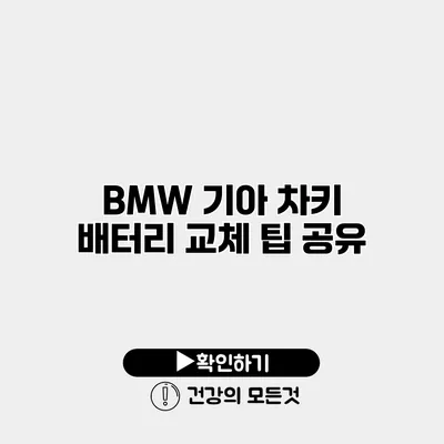 BMW 기아 차키 배터리 교체 팁 공유