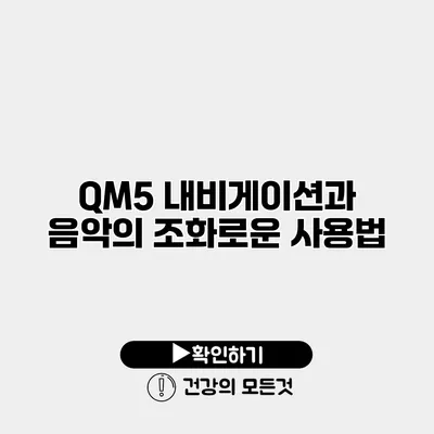 QM5 내비게이션과 음악의 조화로운 사용법