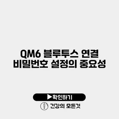 QM6 블루투스 연결 비밀번호 설정의 중요성