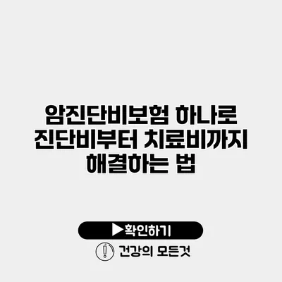 암진단비보험 하나로 진단비부터 치료비까지 해결하는 법