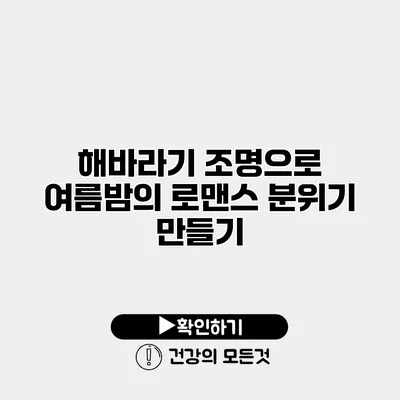해바라기 조명으로 여름밤의 로맨스 분위기 만들기